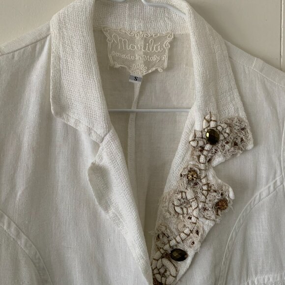 Marilu, Sz S, women's blazer, white - Picture 2 of 7